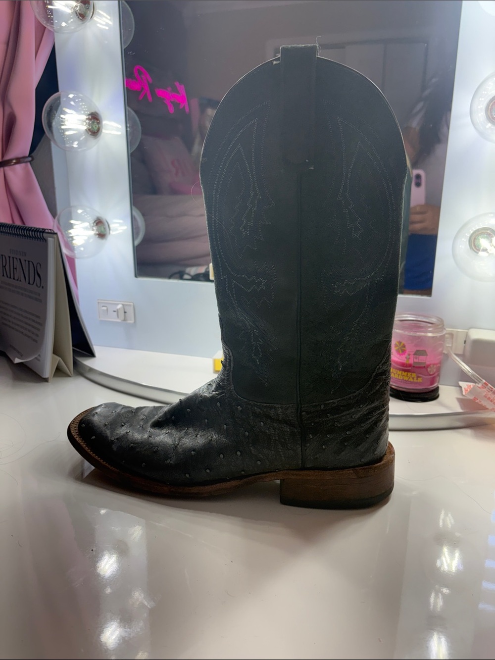 Anderson Bean 
Ostrich Leather Western Boot
